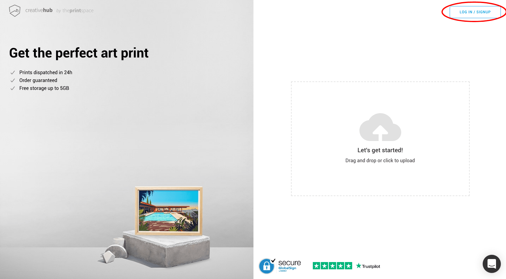 Creative Hub Sign In How to order online | Existing users | theprintspace help centre