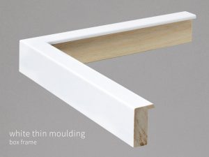 White Thin Moulding Box Frame Theprintspace